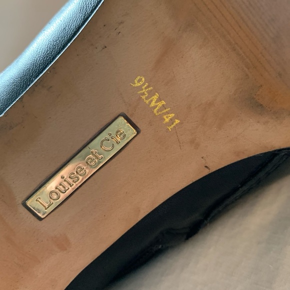 Louise et Cie black leather 'Low Sid Pointed Toe Booties' - Picture 6 of 10